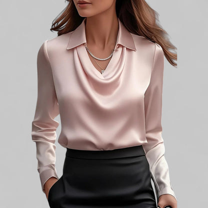 Rose - Draperet Satin Top