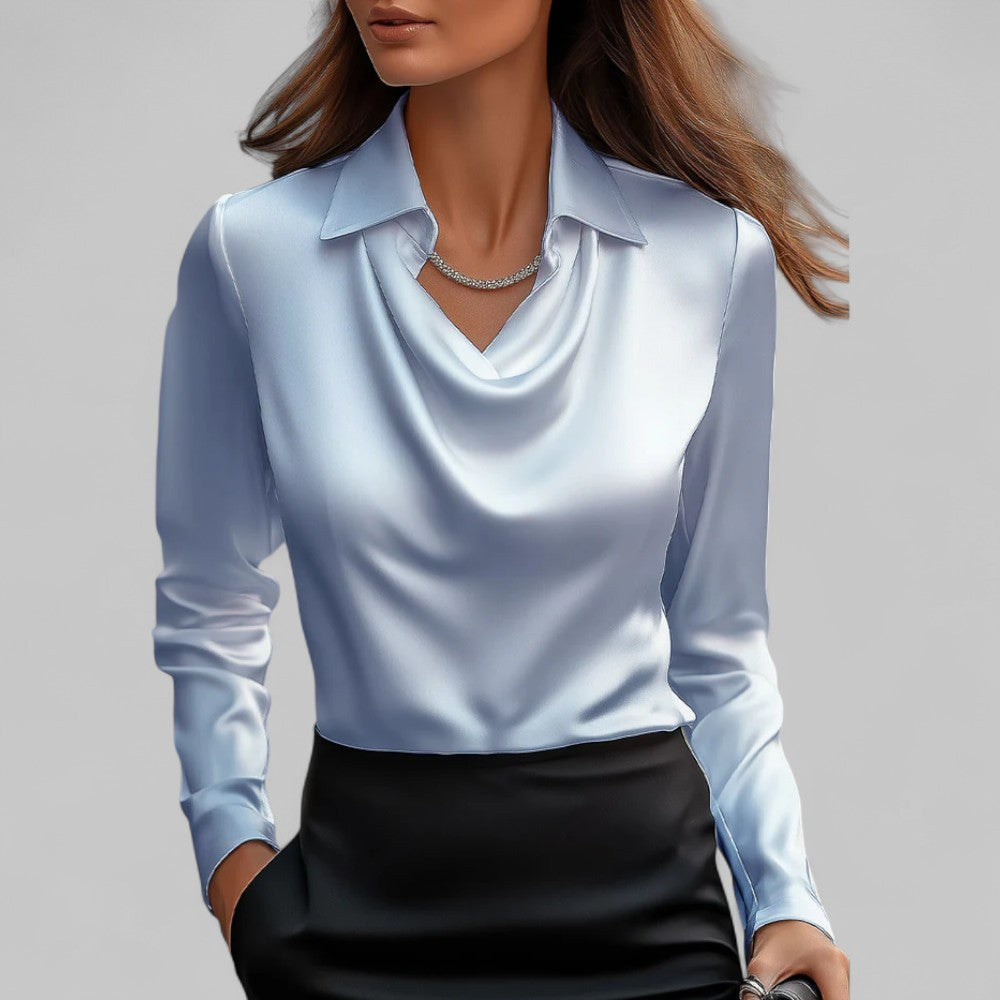 Rose - Draperet Satin Top