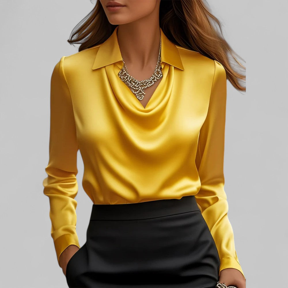 Rose - Draperet Satin Top