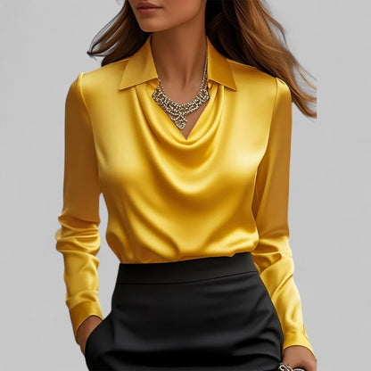 Rose - Draperet Satin Top