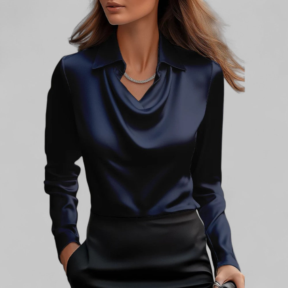 Rose - Draperet Satin Top
