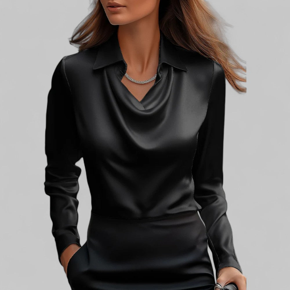 Rose - Draperet Satin Top