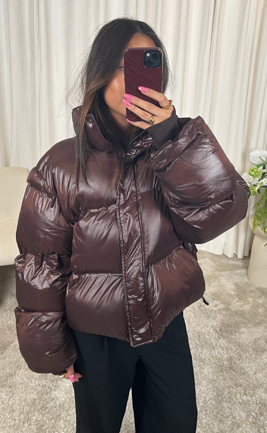 Shiny Puffer - Dark Brown