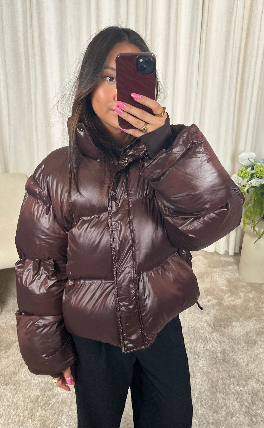 Shiny Puffer - Dark Brown