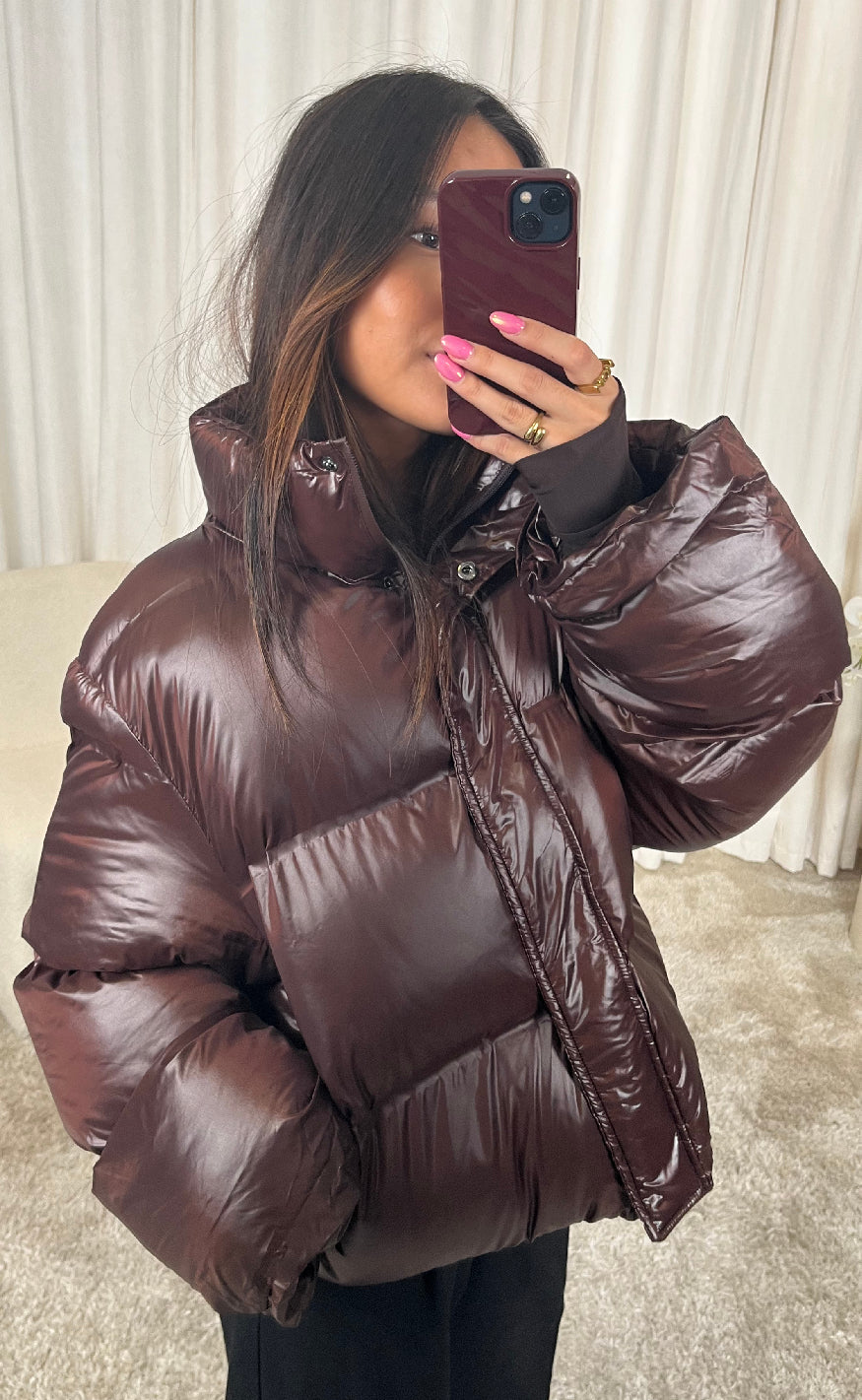 Shiny Puffer - Dark Brown