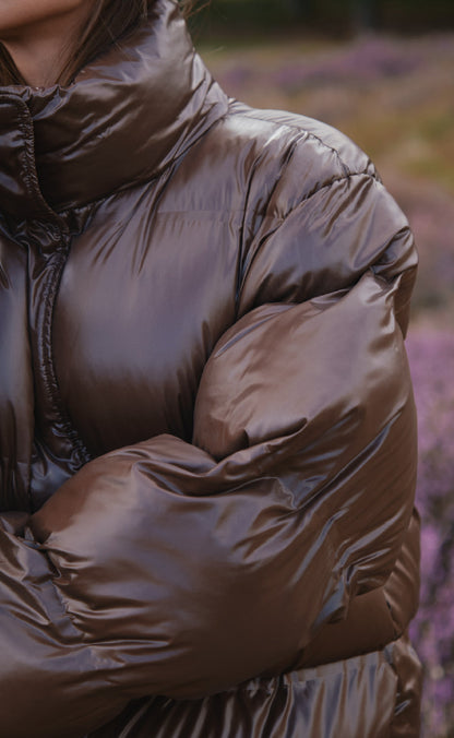 Shiny Puffer - Dark Brown