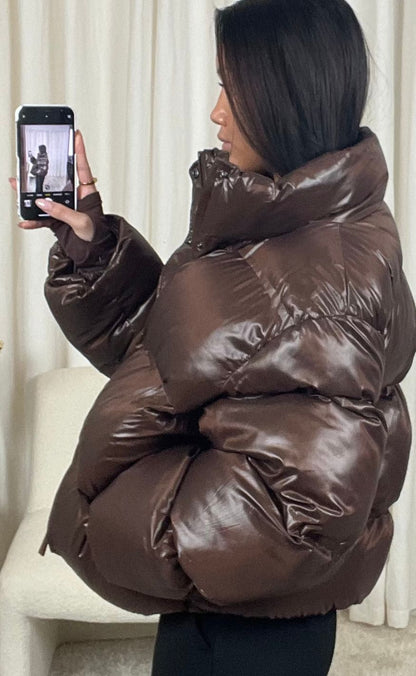 Shiny Puffer - Dark Brown